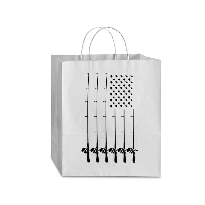 American Flag Fishing Sticker Traveler Paper Bag -13 X 6 X 15 3/4 | Artistshot