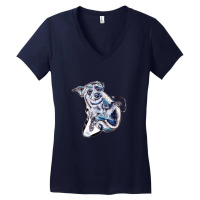 Cute Little Terrier Dog Stand Women's V-neck T-shirt | Artistshot