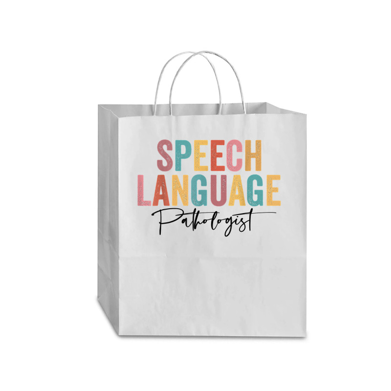 Speech Language Pathologist Groovy Wavy Speech Therapy T Shirt Traveler Paper Bag -13 X 6 X 15 3/4 | Artistshot