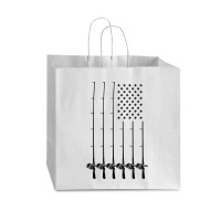 American Flag Fishing Sticker Vogue Paper Bag - 16 X 6 X 12 | Artistshot