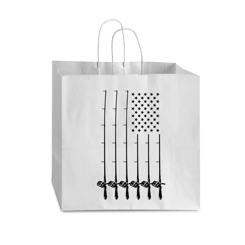 American Flag Fishing Sticker Vogue Paper Bag - 16 X 6 X 12 | Artistshot