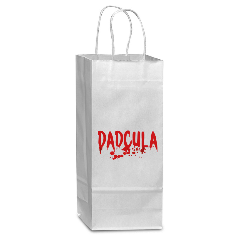 Dadcula   Dracula   Cute Funny Halloween Costume Design Classic T Shir Wine Paper Bag - 5 1/2 X 3 1/4 X 13 | Artistshot