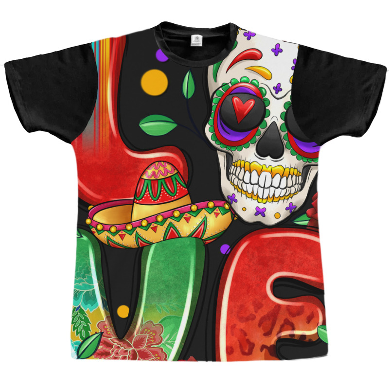 Cinco De Mayo Love Graphic T-shirt by LillyAllenDesigns | Artistshot