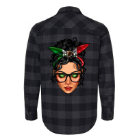 Mexican Latina Girl Messy Bun Flannel Shirt | Artistshot