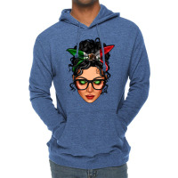 Mexican Latina Girl Messy Bun Lightweight Hoodie | Artistshot