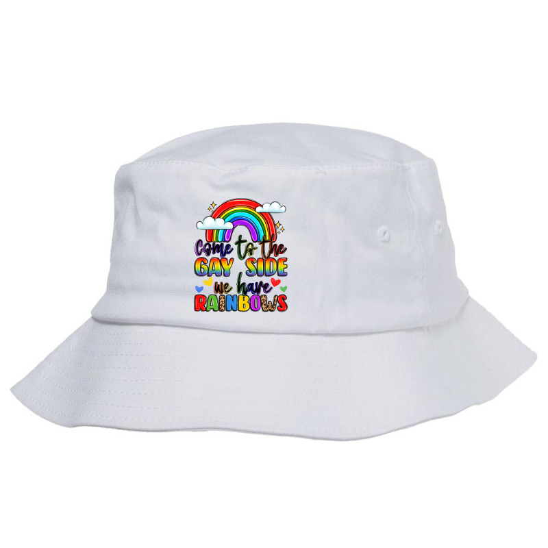 Come To The Gay Side We Have Rainbows Bucket Hat by LillyAllenDesigns | Artistshot