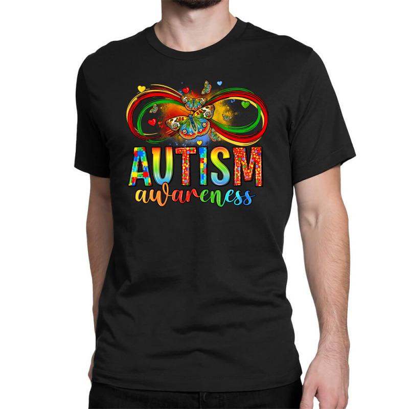 Autism Awareness Butterfly Infinity Symbol Classic T-shirt by LillyAllenDesigns | Artistshot