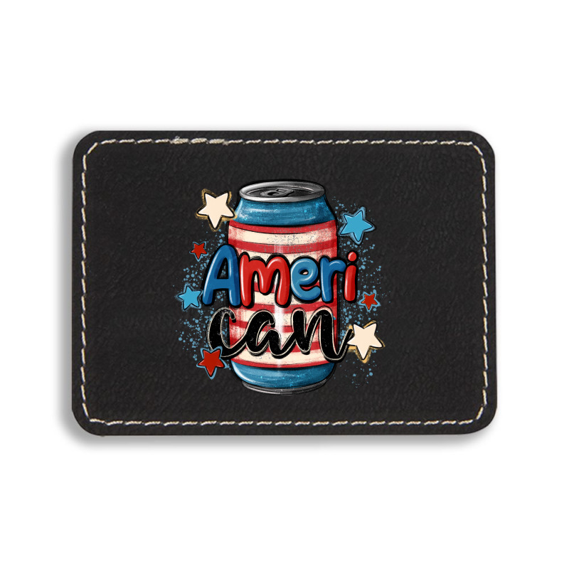 American Can Cooler Rectangle  Leatherette Patch | Artistshot