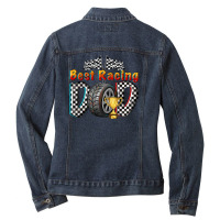 Best Racing Dad Ladies Denim Jacket | Artistshot