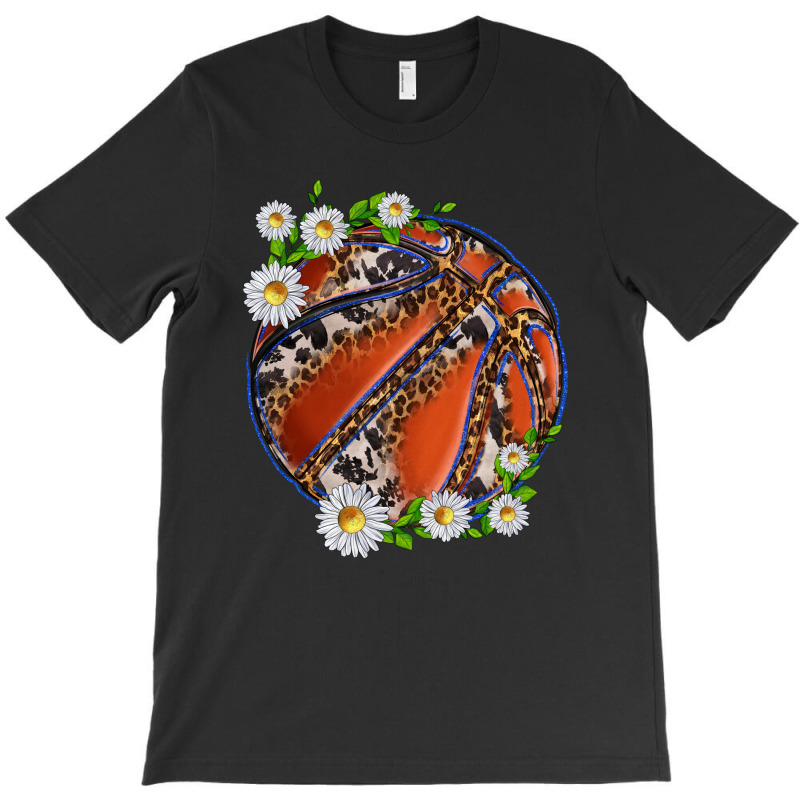 Basketball With Patterns And Daisies T-shirt | Artistshot