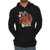 Basketball With Patterns And Daisies Lightweight Hoodie | Artistshot