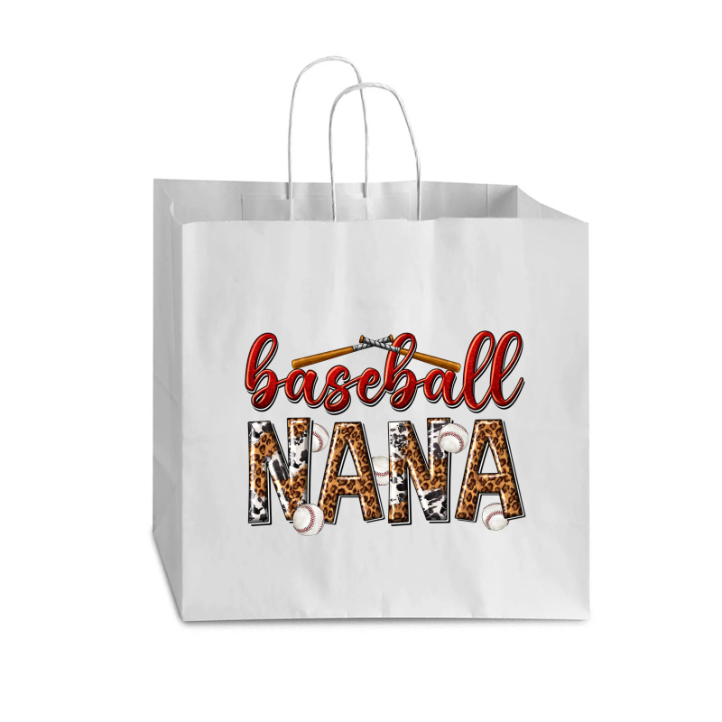 Baseball Nana With Leopard Vogue Paper Bag - 16 X 6 X 12 | Artistshot