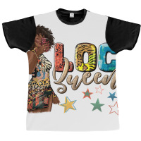 Afro Woman Loc Queen Graphic T-shirt | Artistshot