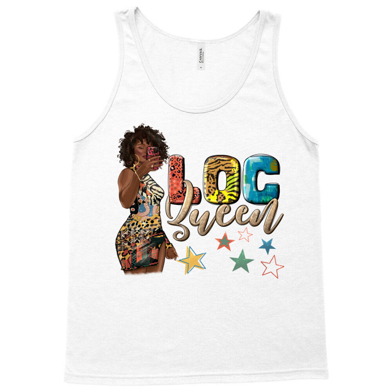 Afro Woman Loc Queen Tank Top by texasbilliewilder | Artistshot