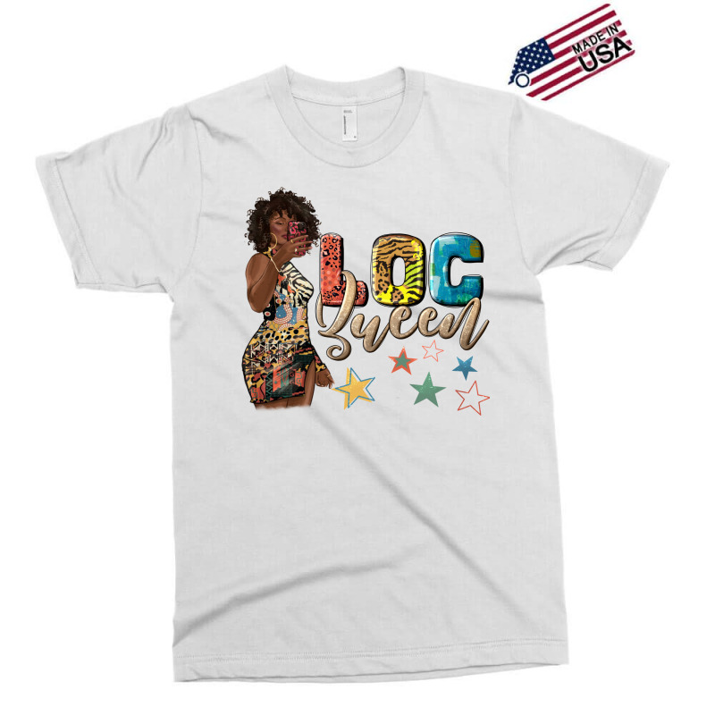 Afro Woman Loc Queen Exclusive T-shirt by texasbilliewilder | Artistshot