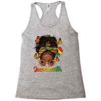 Afro Messy Bun Juneteenth Racerback Tank | Artistshot