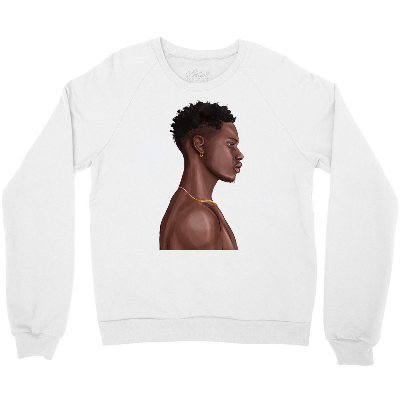 Afro Black Man Crewneck Sweatshirt by texasbilliewilder | Artistshot