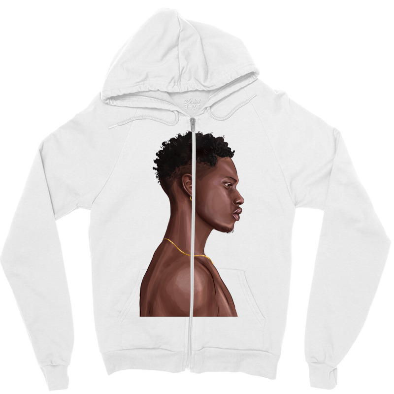 Afro Black Man Zipper Hoodie by texasbilliewilder | Artistshot