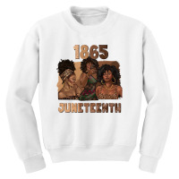 1865 Juneteenth Melanin With Afro Youth Sweatshirt | Artistshot