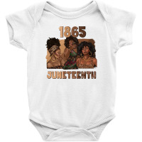 1865 Juneteenth Melanin With Afro Baby Bodysuit | Artistshot