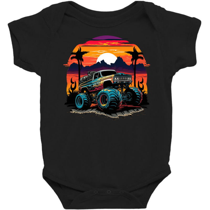 Monster Car Design Driving Baby Bodysuit | Artistshot