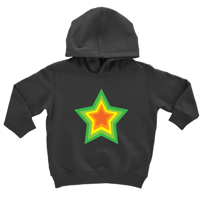 Lightning Star Red Star Orange Star Yellow Star Peach Star Teal Star Toddler Hoodie by Terasshot | Artistshot