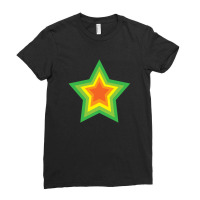 Lightning Star Red Star Orange Star Yellow Star Peach Star Teal Star Ladies Fitted T-shirt | Artistshot