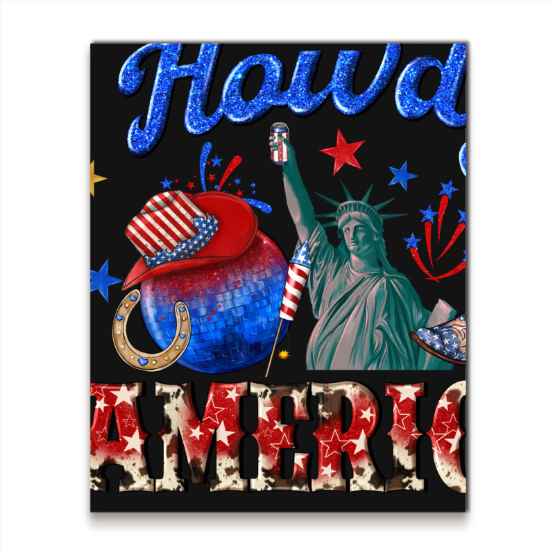 Howdy America Western Metal Print Vertical | Artistshot