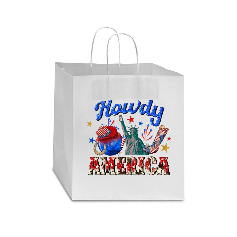 Howdy America Western Star Paper Bag - 13 X 7 X 13 | Artistshot