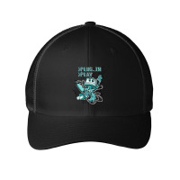 Plug In  Play Music Geek Cartoon Mesh Cap | Artistshot