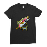 Rainbow Trout Fishing Trout Fisherman Angling Fan Ladies Fitted T-shirt | Artistshot