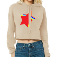 Lightning Star Red Star Orange Star Yellow Star Peach Star Teal Star Cropped Hoodie | Artistshot