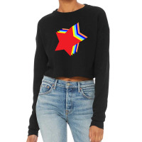 Lightning Star Red Star Orange Star Yellow Star Peach Star Teal Star Cropped Sweater | Artistshot