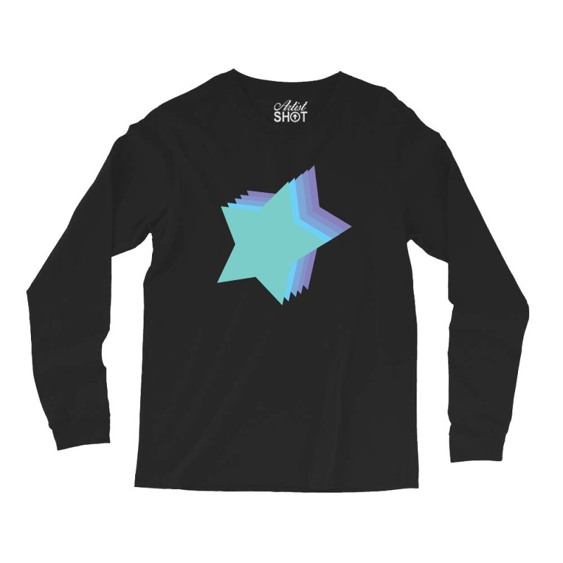 Lightning Star Red Star Orange Star Yellow Star Peach Star Teal Star Long Sleeve Shirts by Terasshot | Artistshot