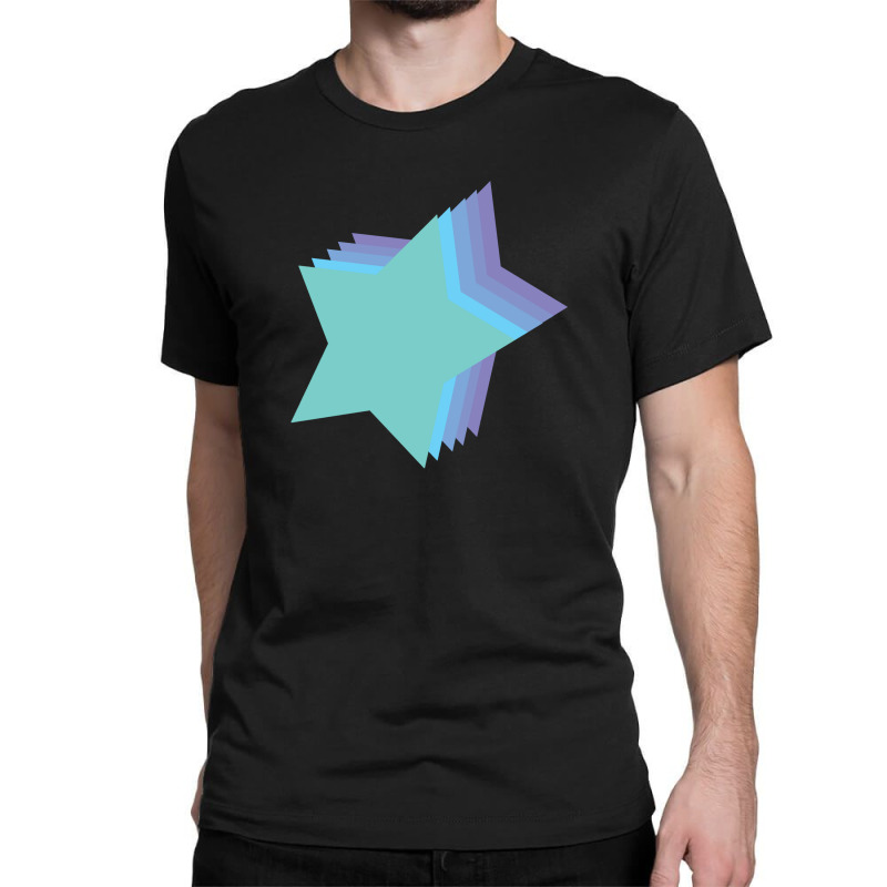 Lightning Star Red Star Orange Star Yellow Star Peach Star Teal Star Classic T-shirt by Terasshot | Artistshot