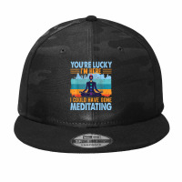 Buddhism Meditating Spiritual Buddha Meditation Woman Camo Snapback | Artistshot