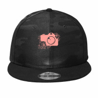 Photographer T  Shirt Pink Camera Silhouette T  Shirt Camo Snapback | Artistshot