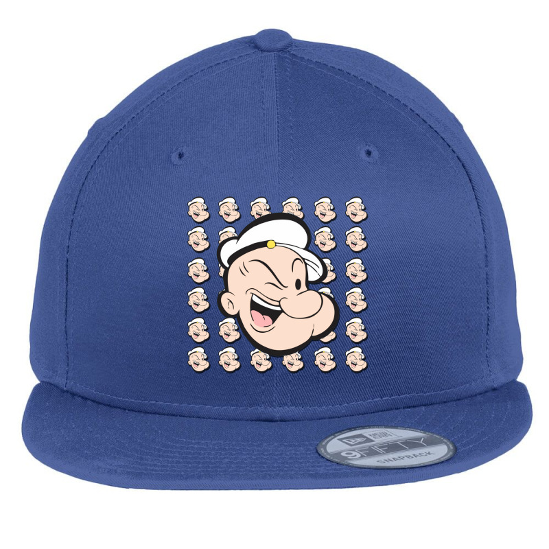 Popeye The Sailor Man Flat Bill Snapback Cap by shurikenger | Artistshot