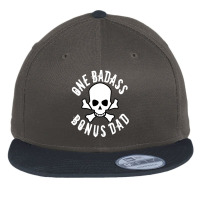 One Badass Bonus Step Dad Flat Bill Snapback Cap | Artistshot