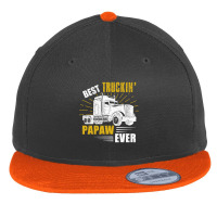 Best Truckin' Papaw Ever Tee Trucker Gift Fathers Day Flat Bill Snapback Cap | Artistshot