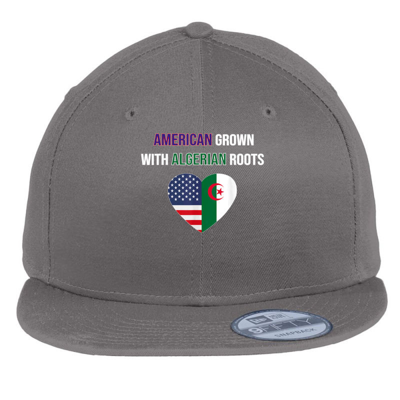 American Grown With Algerian Roots T Shirt Flat Bill Snapback Cap | Artistshot