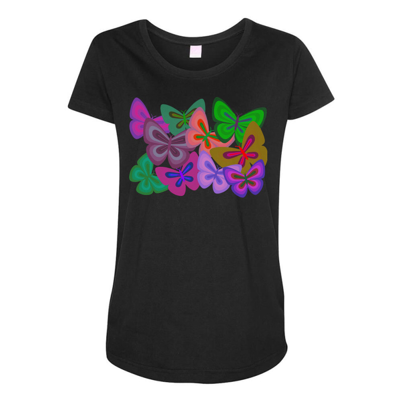 Butterflies T  Shirt Kaleidoscope Of Butterflies T  Shirt Maternity Scoop Neck T-shirt by wrohan578 | Artistshot