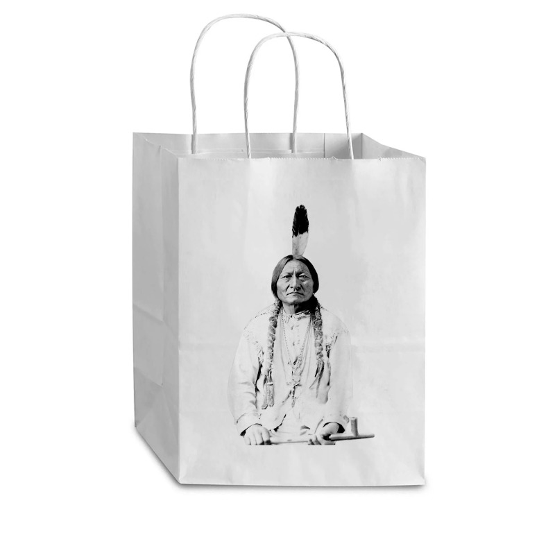 Sitting Bull Native American Indian Chief Lakota Sioux Gift T Shirt Cub Paper Bag - 8 X 4 1/2 X 10 1/4 | Artistshot