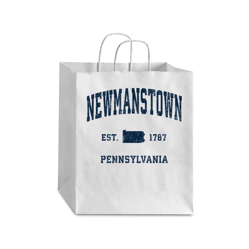 Newmanstown Pennsylvania Pa Vintage Athletic Navy Sports Des T Shirt Debie Paper Bag - 10 X 5 X 13 | Artistshot