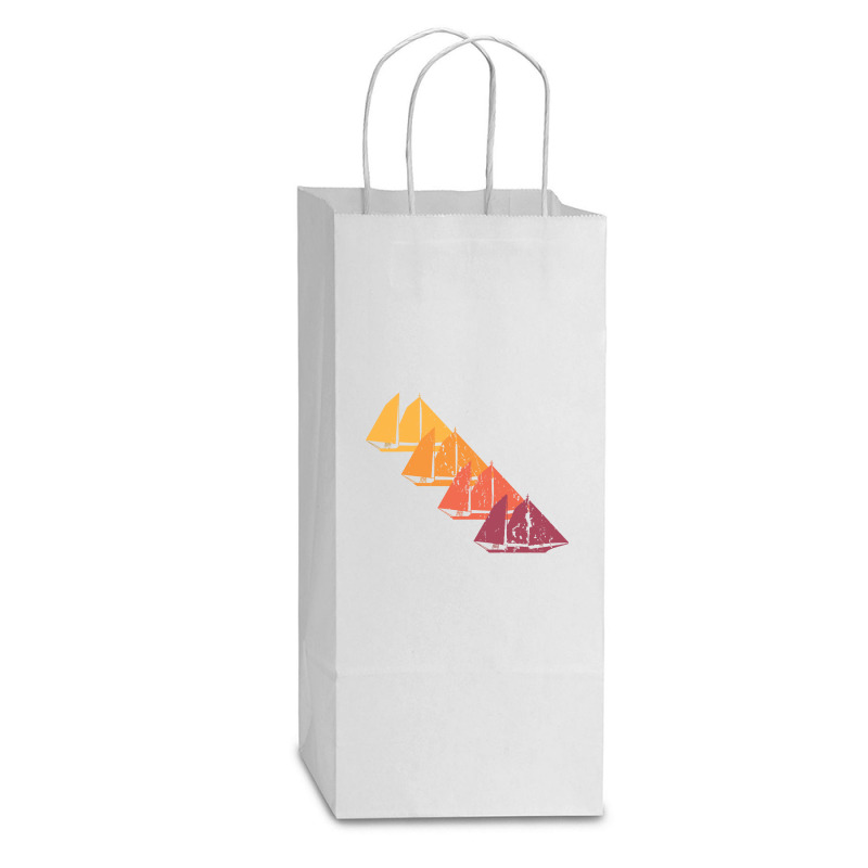 Sailing T  Shirt Sail Boat Retro T  Shirt Double Wine Paper Bag - 6 1/2 X 3 1/2 X 12 3/8 | Artistshot