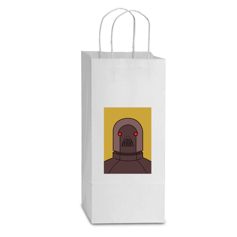 Women Men Bitcoin Call Me Double Wine Paper Bag - 6 1/2 X 3 1/2 X 12 3/8 | Artistshot