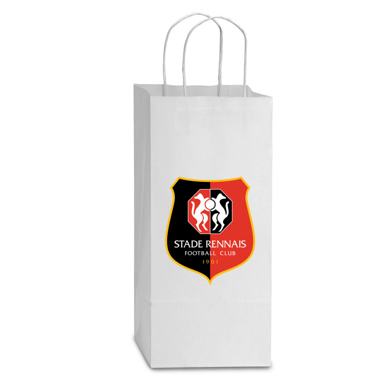 Stade Rennais Fc Double Wine Paper Bag - 6 1/2 X 3 1/2 X 12 3/8 | Artistshot