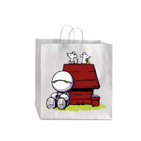 Marvin Paranoid Android Peanuts Jumbo Paper Bag - 18 X 7 X 18 3/4 | Artistshot