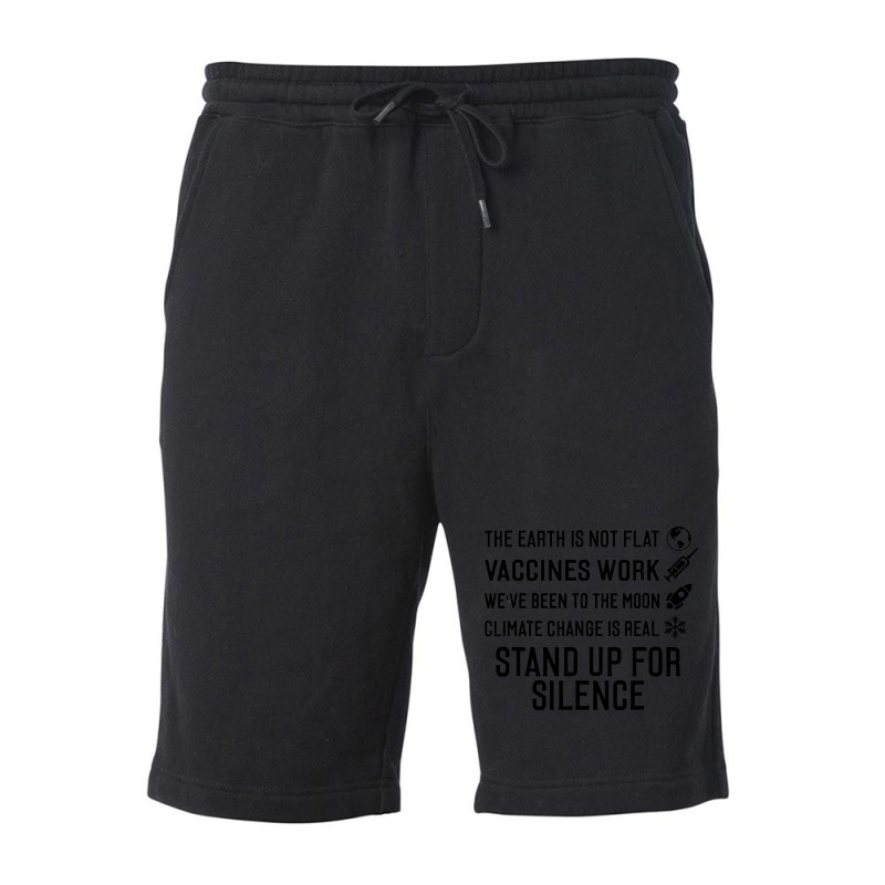 The Earth Is Not Flat Stand Up For Science Fleece Short by Star Store | Artistshot