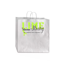 Lymphoma Cancer Lime Ribbon Strong Warrior Awareness Jumbo Paper Bag - 18 X 7 X 18 3/4 | Artistshot